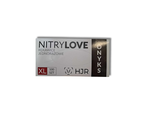 HJR ONYKS Rękawiczki nitrylowe czarne 100szt | XL